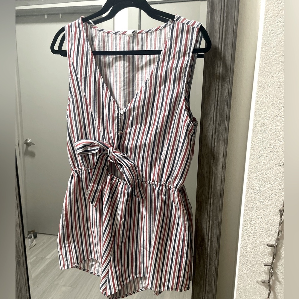 Red white and blue stripped romper - Picture 1 of 6